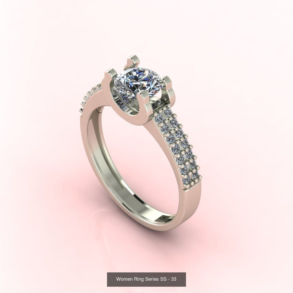 98 Files -  3DM Solitaire Women Ring Single Stone print model 3D Model Collection_92