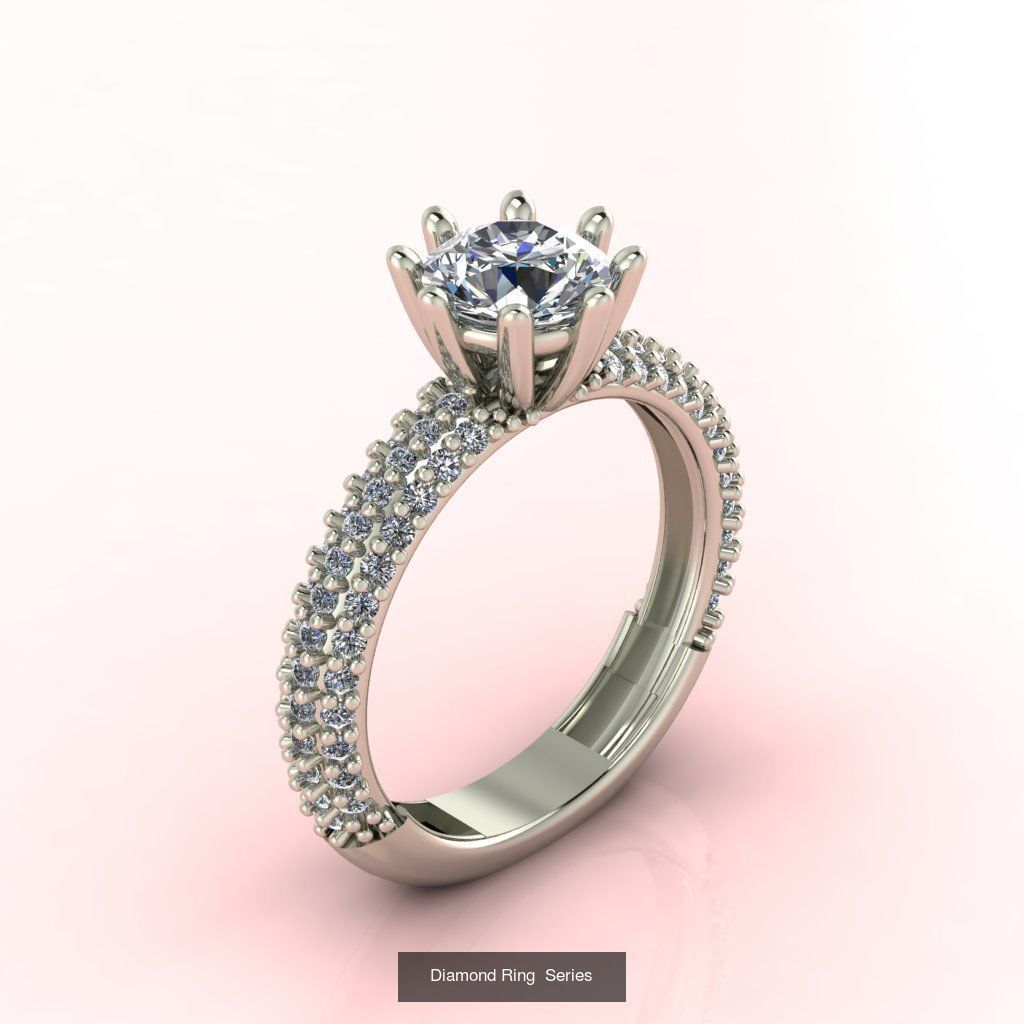 98 Files -  3DM Solitaire Women Ring Single Stone print model 3D Model Collection_89