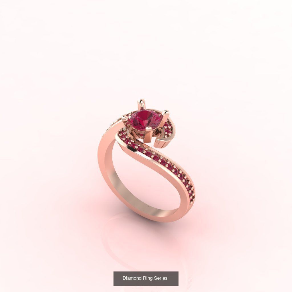 98 Files -  3DM Solitaire Women Ring Single Stone print model 3D Model Collection_88