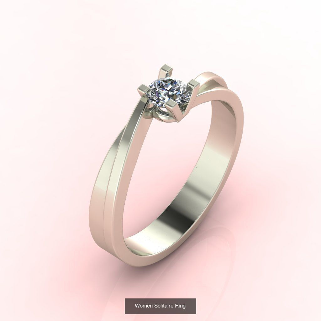 98 Files -  3DM Solitaire Women Ring Single Stone print model 3D Model Collection_116