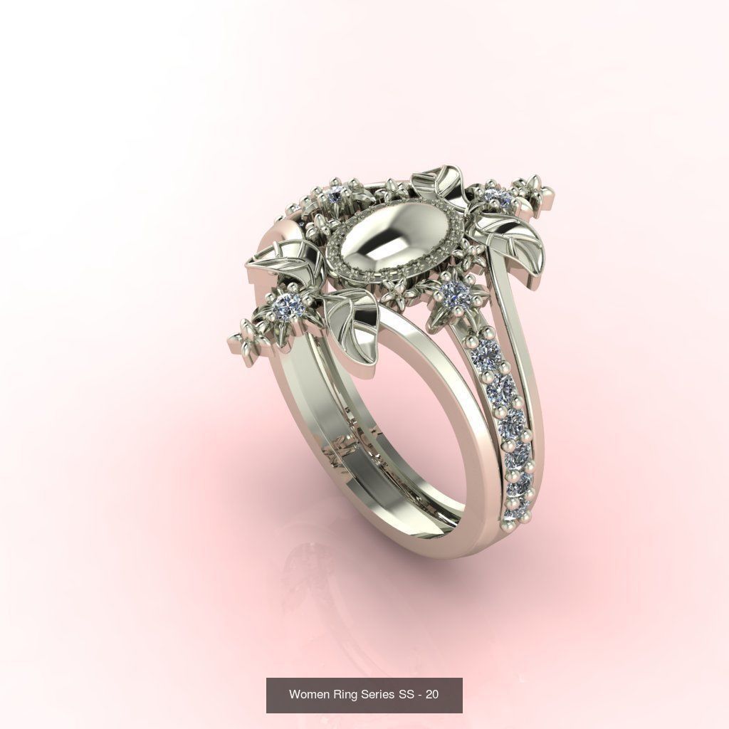 98 Files -  3DM Solitaire Women Ring Single Stone print model 3D Model Collection_106
