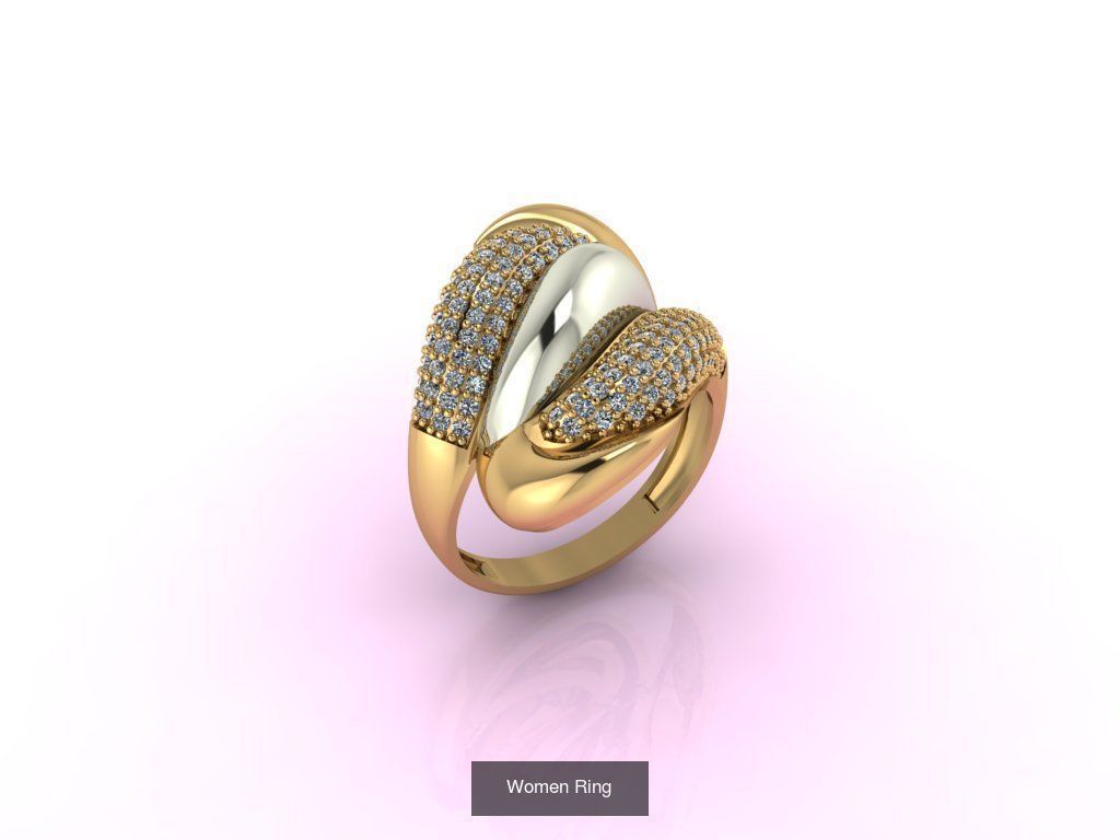 27 3DM Model Women Ring Stone 3DM Womens Ring 3D print model 3D Model Collection_23