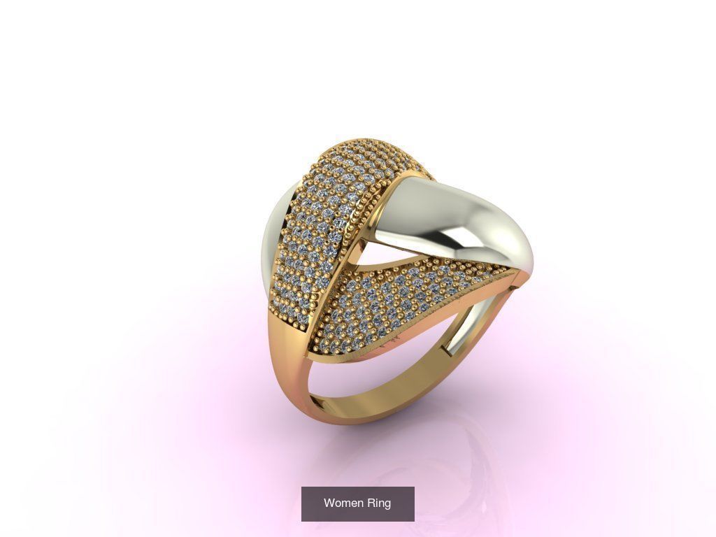 27 3DM Model Women Ring Stone 3DM Womens Ring 3D print model 3D Model Collection_10