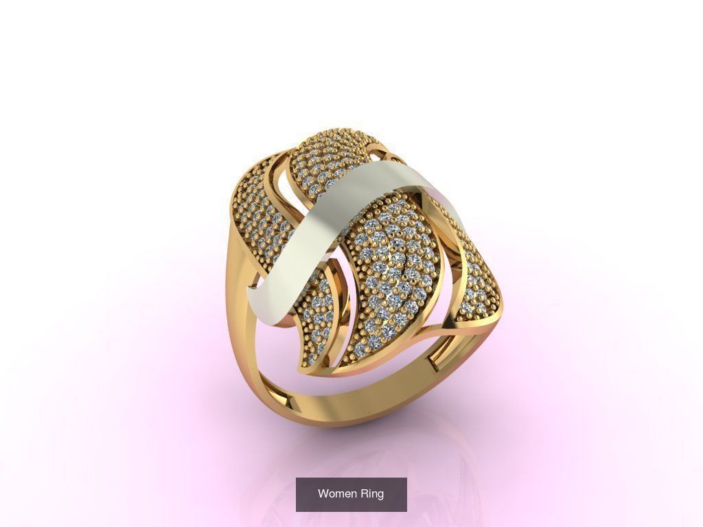 27 3DM Model Women Ring Stone 3DM Womens Ring 3D print model 3D Model Collection_12