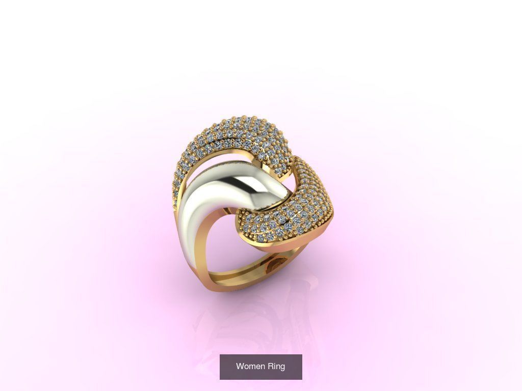 27 3DM Model Women Ring Stone 3DM Womens Ring 3D print model 3D Model Collection_24