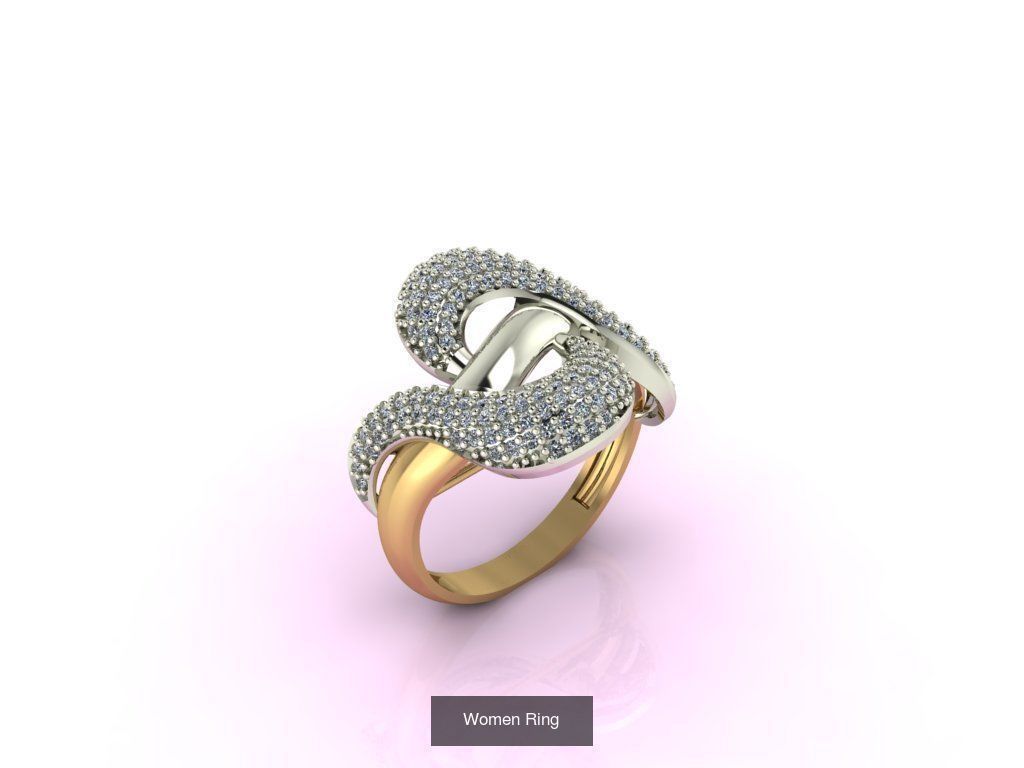 27 3DM Model Women Ring Stone 3DM Womens Ring 3D print model 3D Model Collection_8