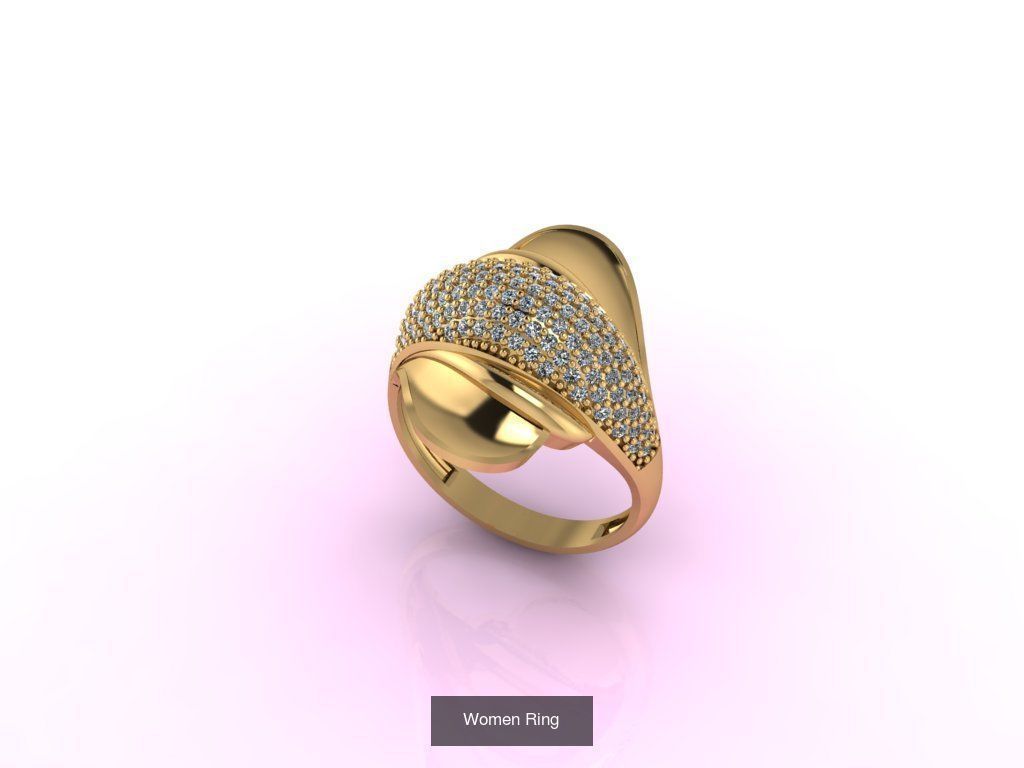 27 3DM Model Women Ring Stone 3DM Womens Ring 3D print model 3D Model Collection_21