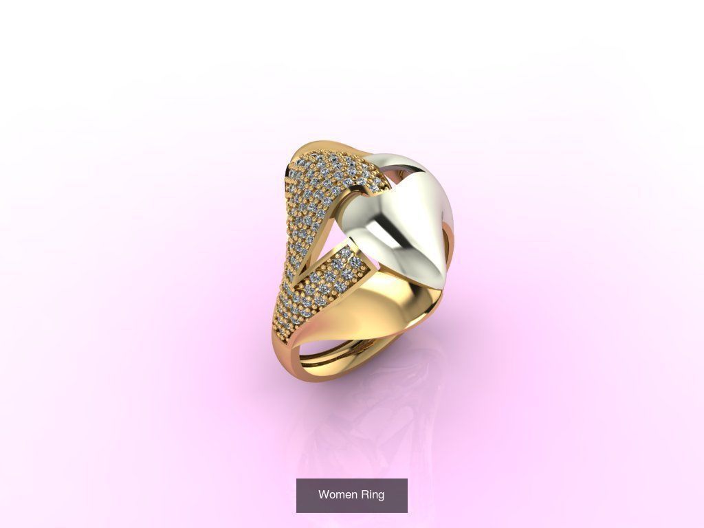 27 3DM Model Women Ring Stone 3DM Womens Ring 3D print model 3D Model Collection_26