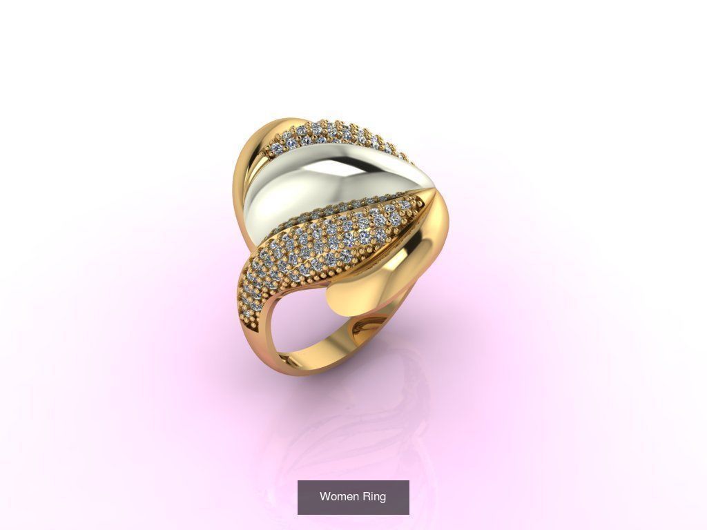 27 3DM Model Women Ring Stone 3DM Womens Ring 3D print model 3D Model Collection_22