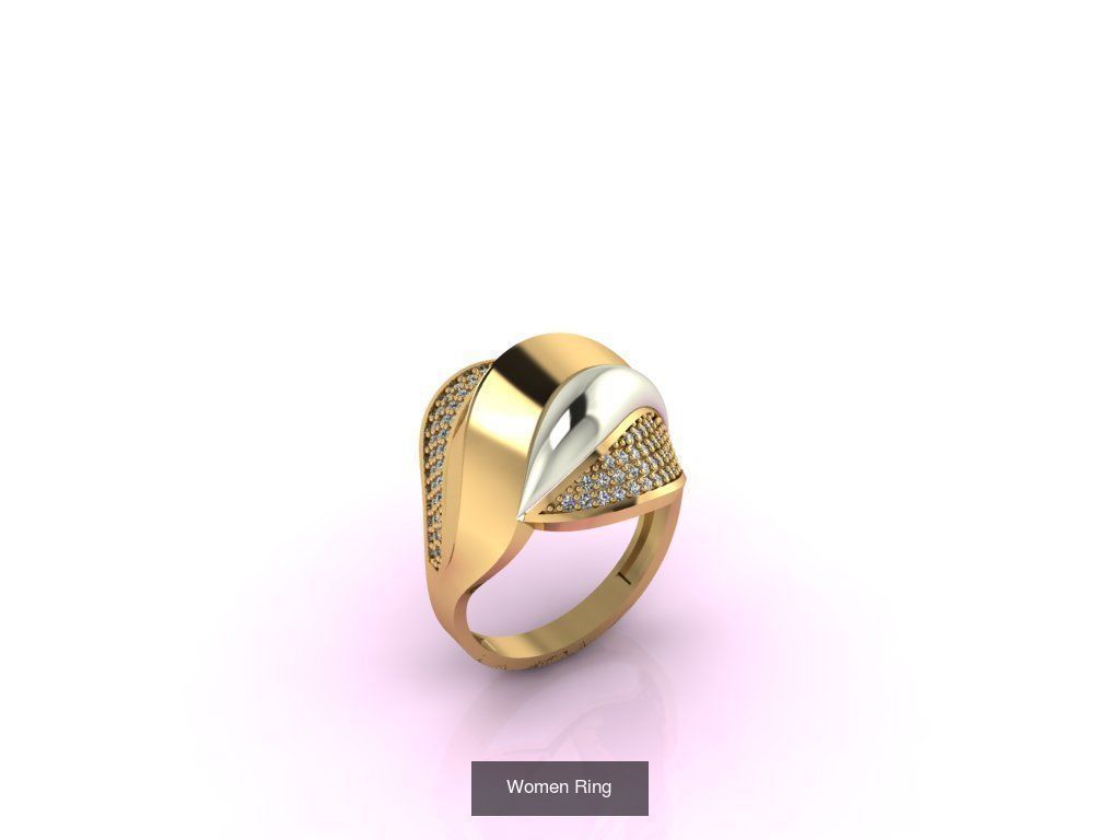 27 3DM Model Women Ring Stone 3DM Womens Ring 3D print model 3D Model Collection_25