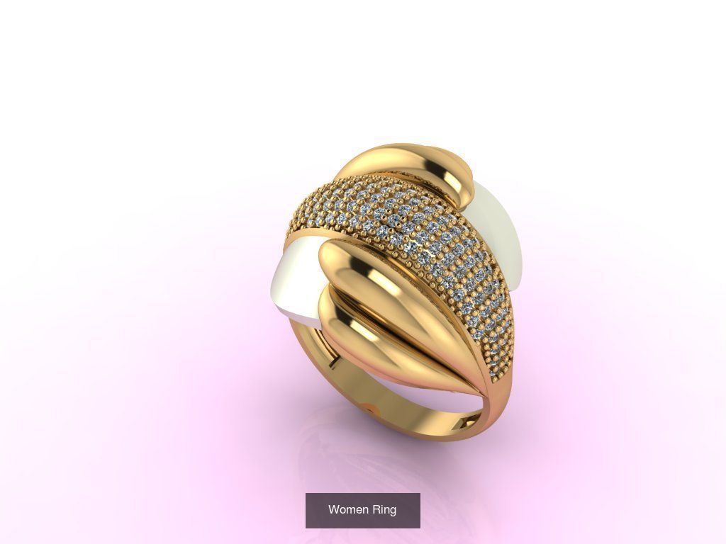 27 3DM Model Women Ring Stone 3DM Womens Ring 3D print model 3D Model Collection_17
