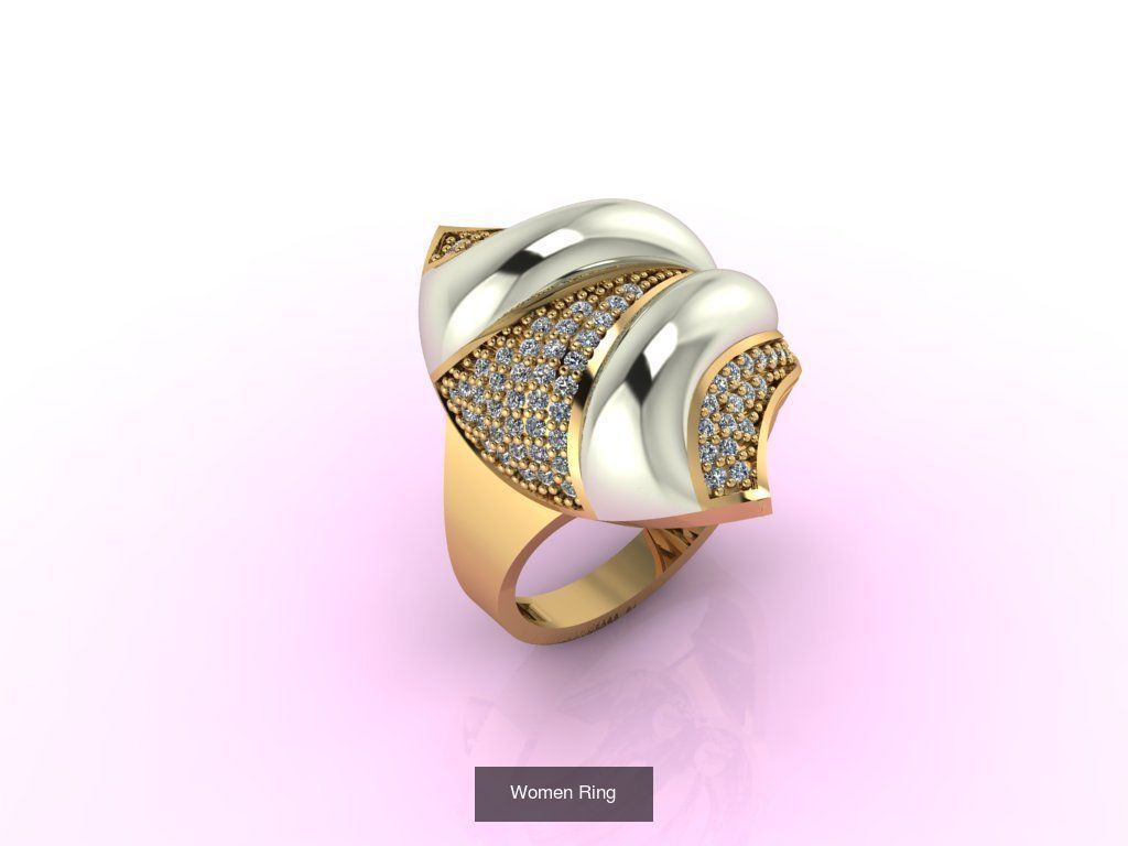 27 3DM Model Women Ring Stone 3DM Womens Ring 3D print model 3D Model Collection_6