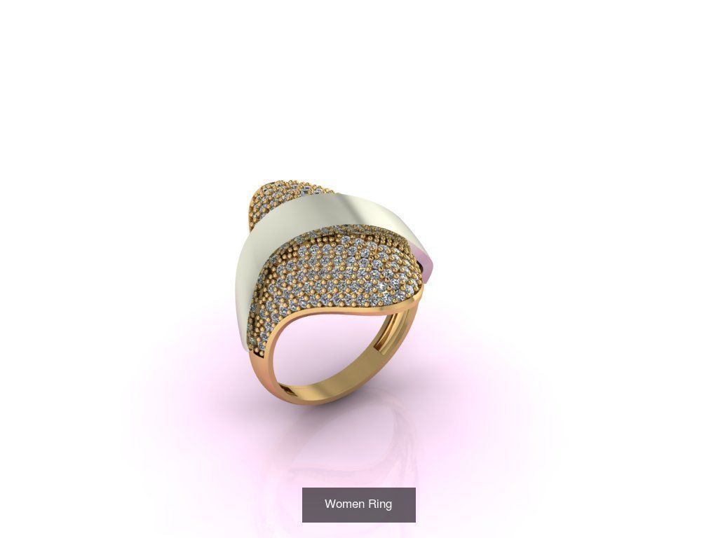 27 3DM Model Women Ring Stone 3DM Womens Ring 3D print model 3D Model Collection_14