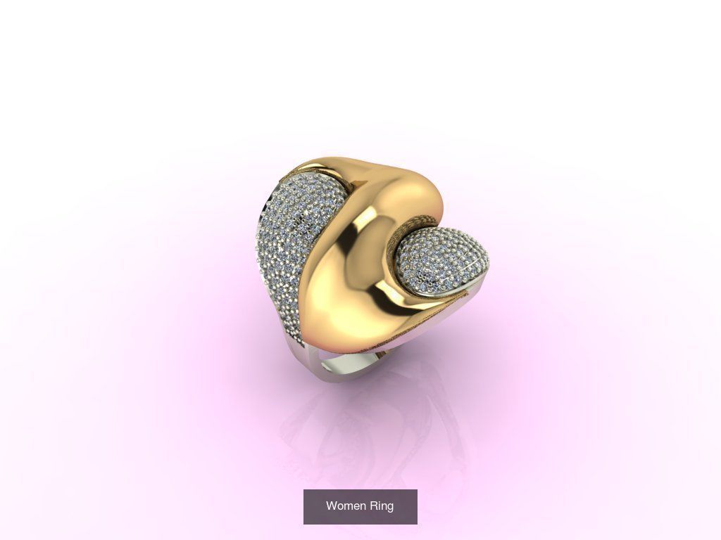 27 3DM Model Women Ring Stone 3DM Womens Ring 3D print model 3D Model Collection_5
