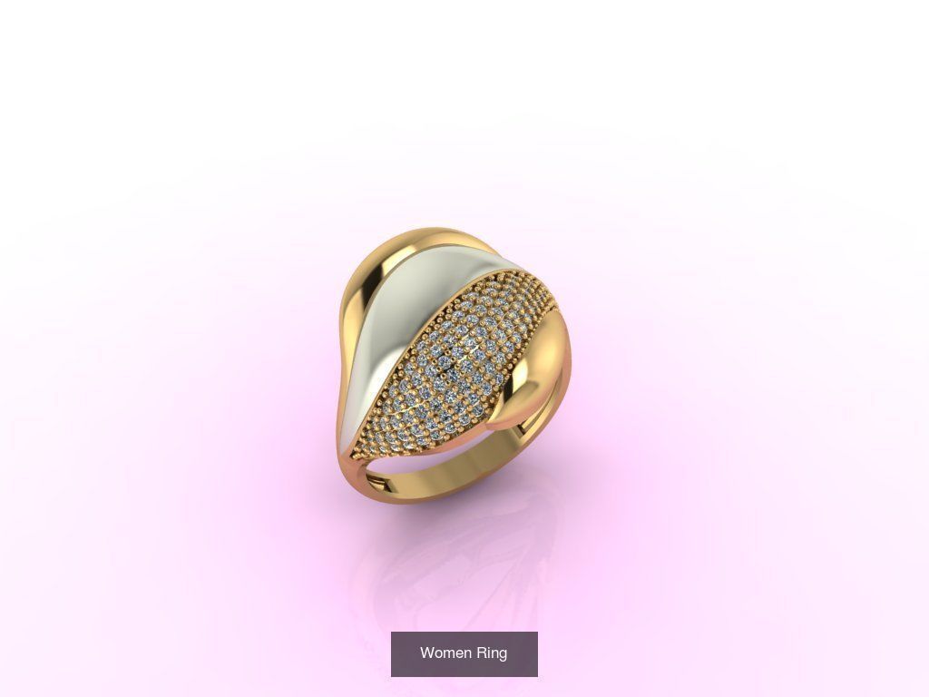 27 3DM Model Women Ring Stone 3DM Womens Ring 3D print model 3D Model Collection_16