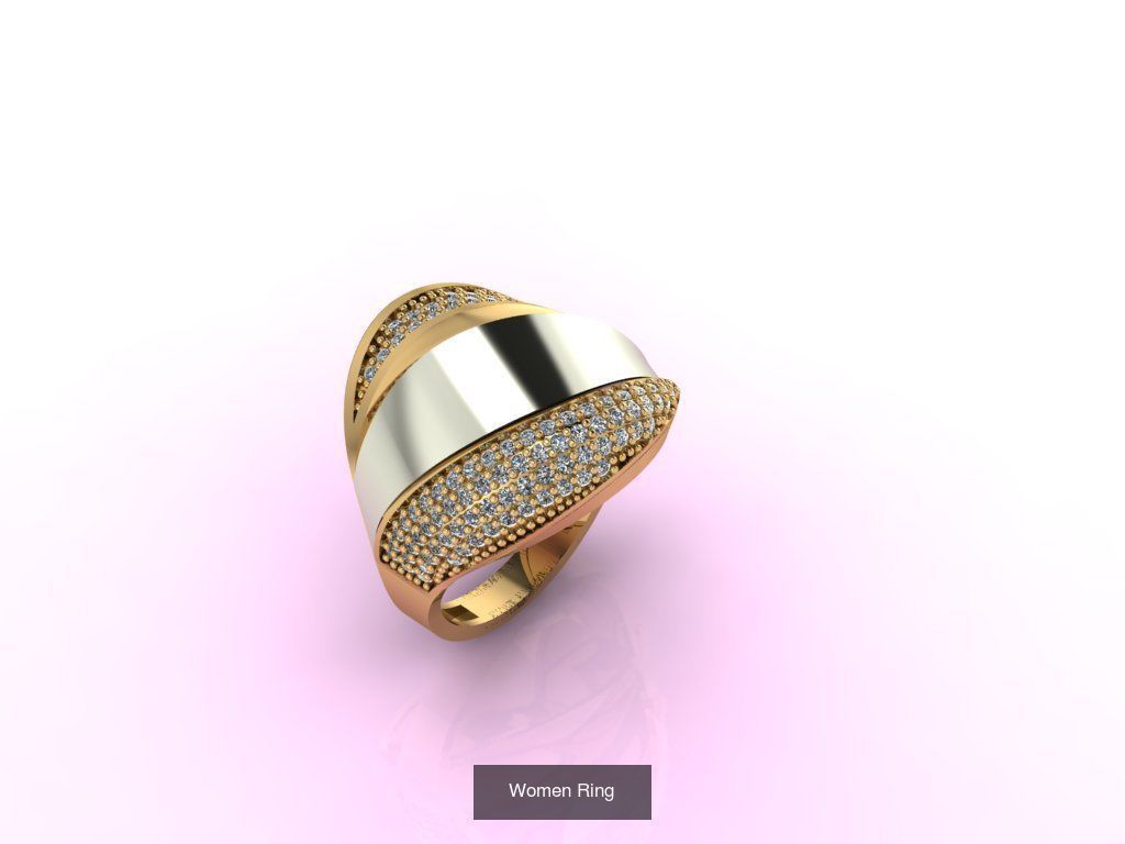 27 3DM Model Women Ring Stone 3DM Womens Ring 3D print model 3D Model Collection_20