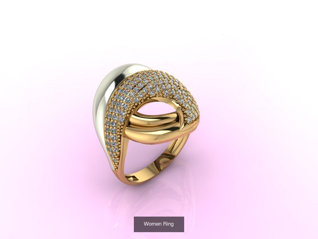 27 3DM Model Women Ring Stone 3DM Womens Ring 3D print model 3D Model Collection_27