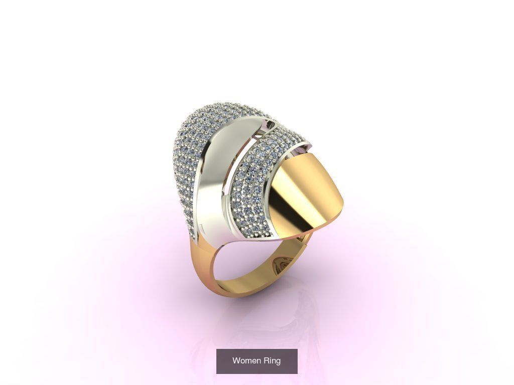 27 3DM Model Women Ring Stone 3DM Womens Ring 3D print model 3D Model Collection_9