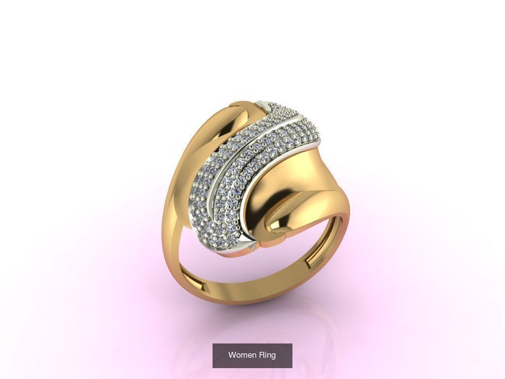 27 3DM Model Women Ring Stone 3DM Womens Ring 3D print model 3D Model Collection_11