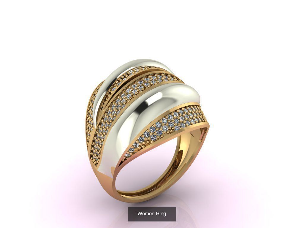 27 3DM Model Women Ring Stone 3DM Womens Ring 3D print model 3D Model Collection_4
