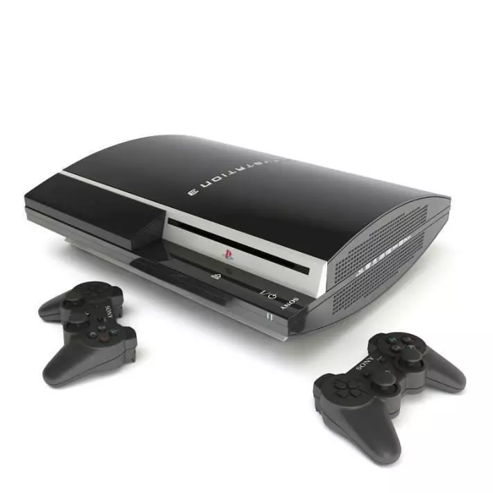 Playstation Game Console 3D model_0