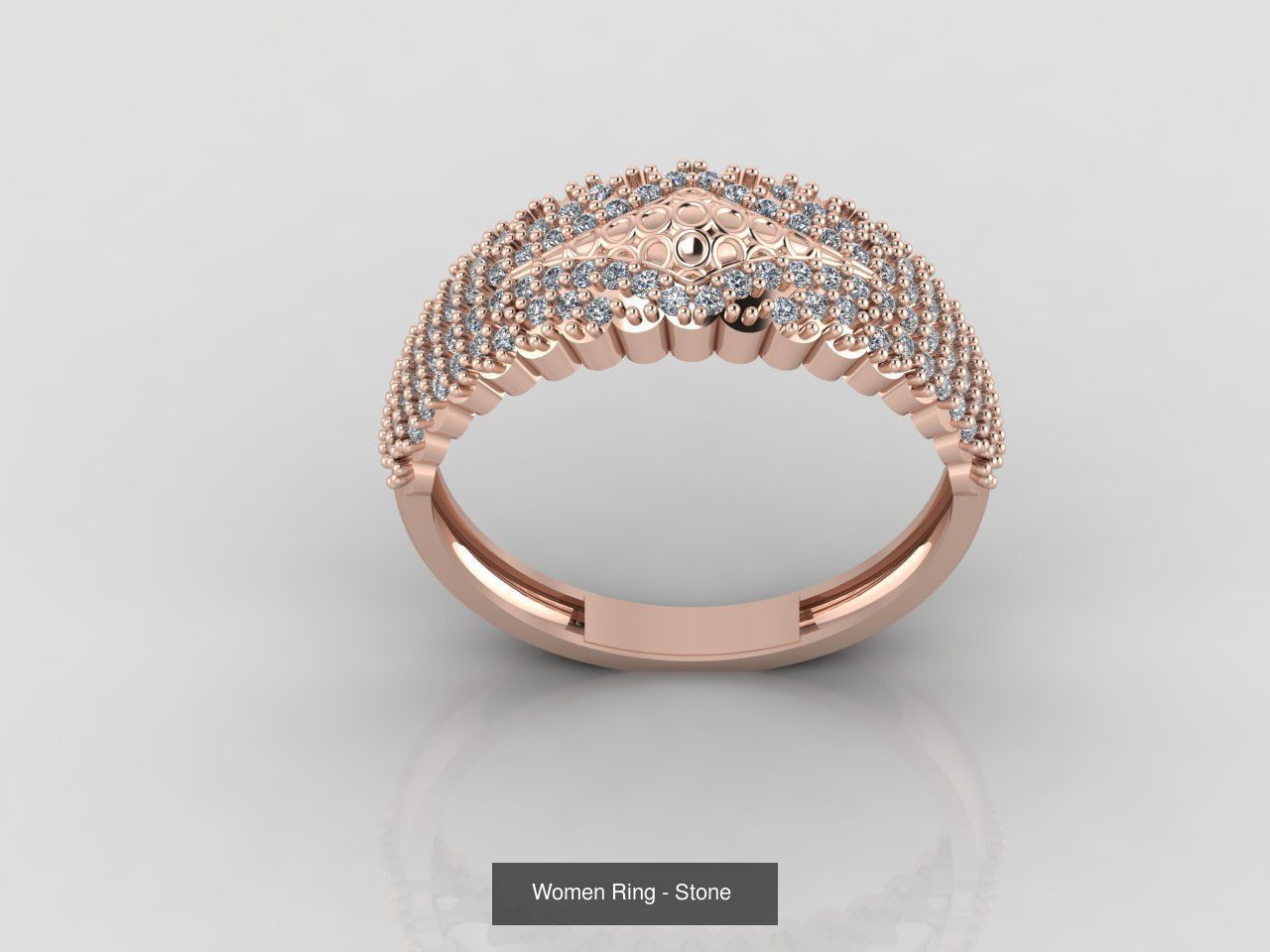 100 Files - Women Ring Womens Rings With Stone Models 3DM 3D Model Collection_95