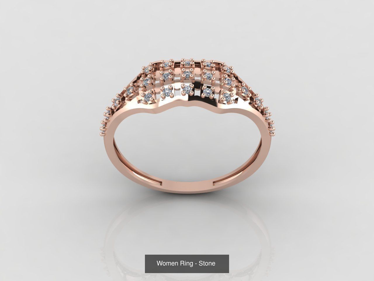 100 Files - Women Ring Womens Rings With Stone Models 3DM 3D Model Collection_40