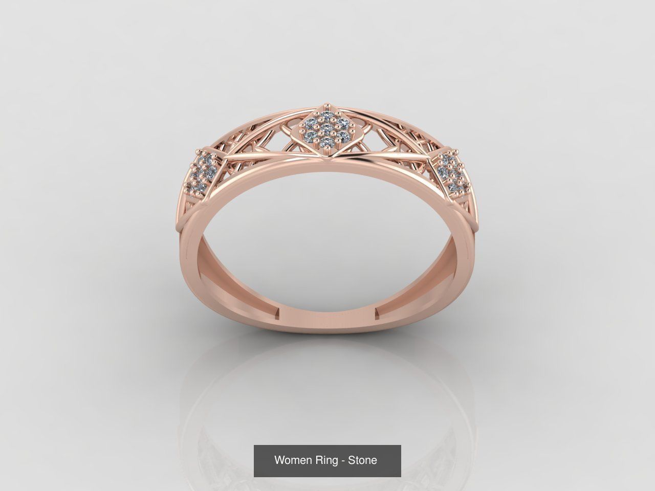 100 Files - Women Ring Womens Rings With Stone Models 3DM 3D Model Collection_63