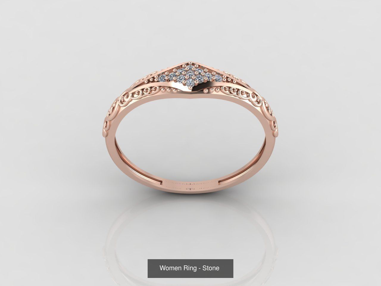 100 Files - Women Ring Womens Rings With Stone Models 3DM 3D Model Collection_71