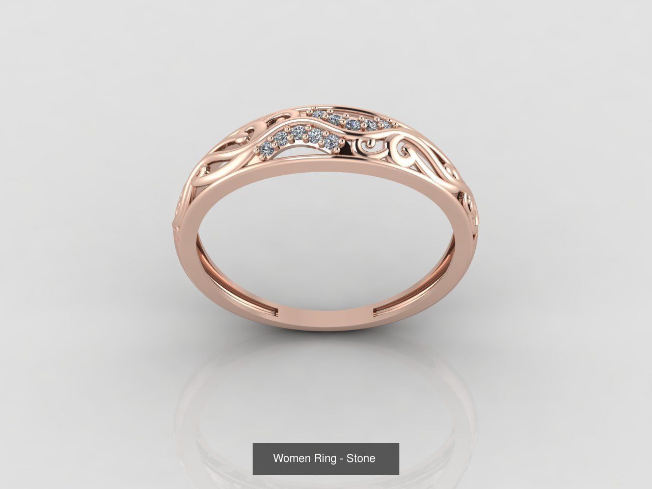 100 Files - Women Ring Womens Rings With Stone Models 3DM 3D Model Collection_66