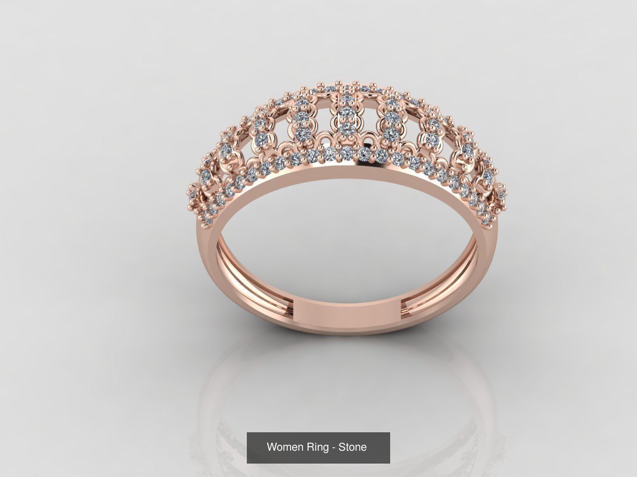 100 Files - Women Ring Womens Rings With Stone Models 3DM 3D Model Collection_61