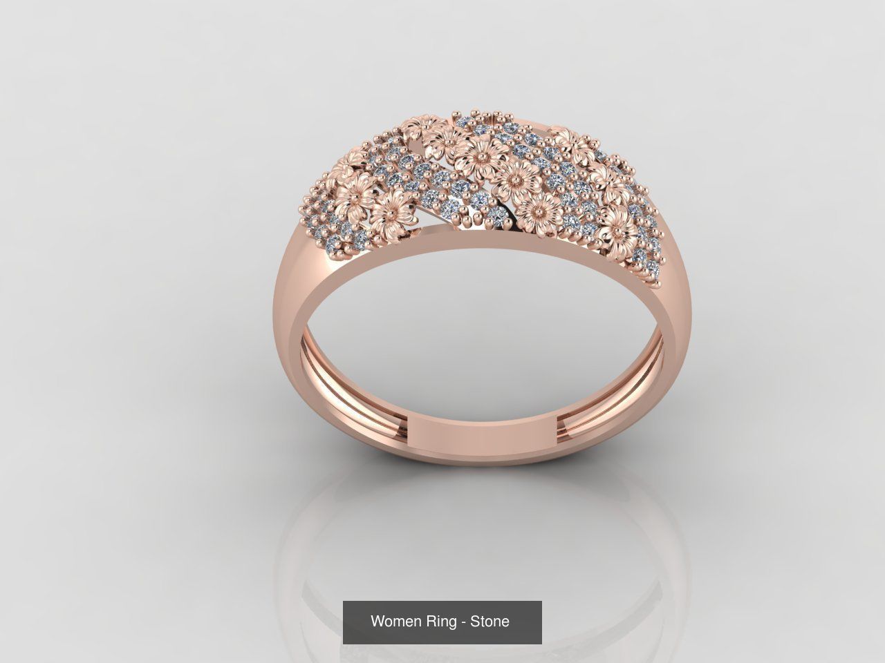 100 Files - Women Ring Womens Rings With Stone Models 3DM 3D Model Collection_81