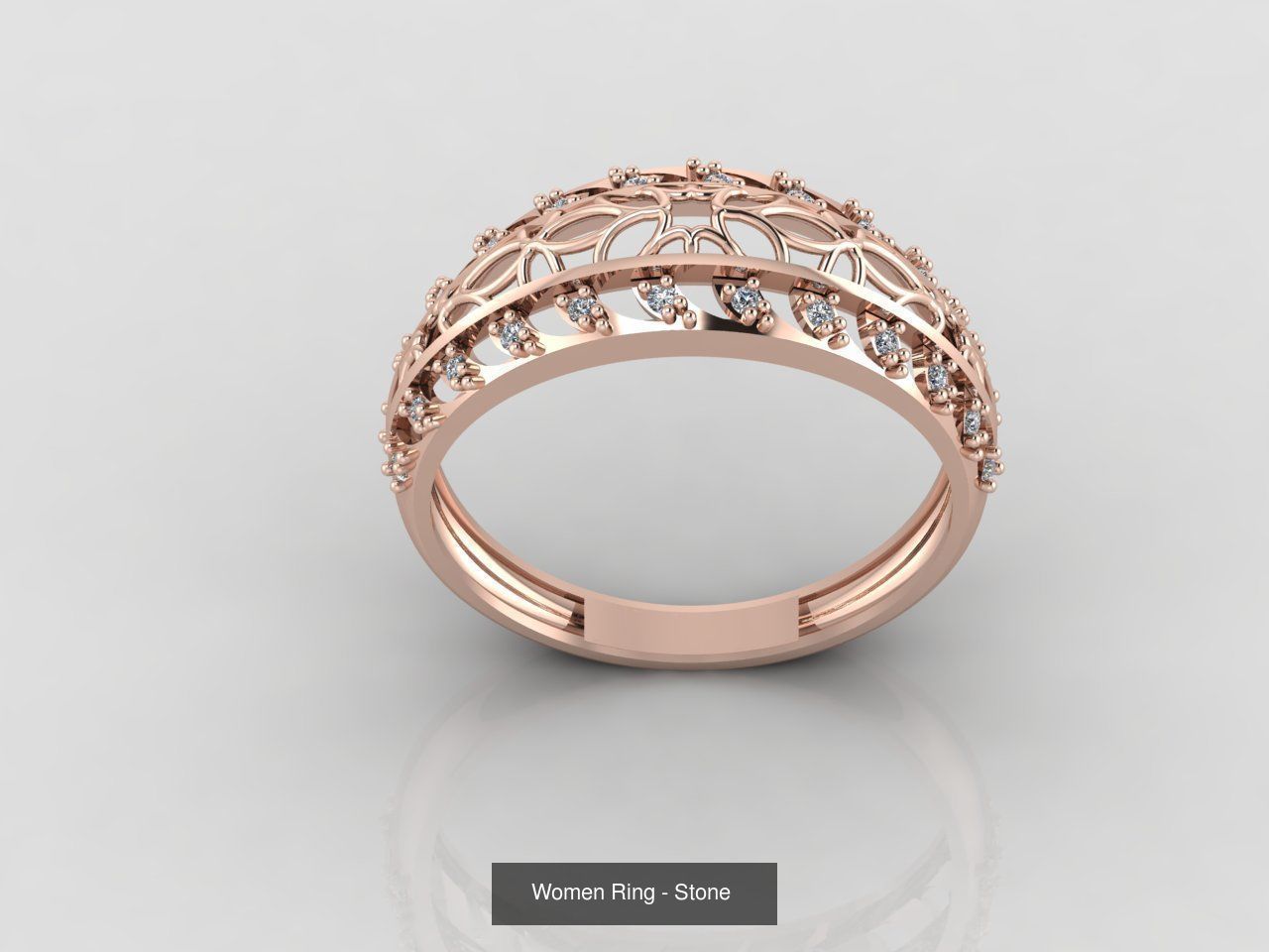 100 Files - Women Ring Womens Rings With Stone Models 3DM 3D Model Collection_94