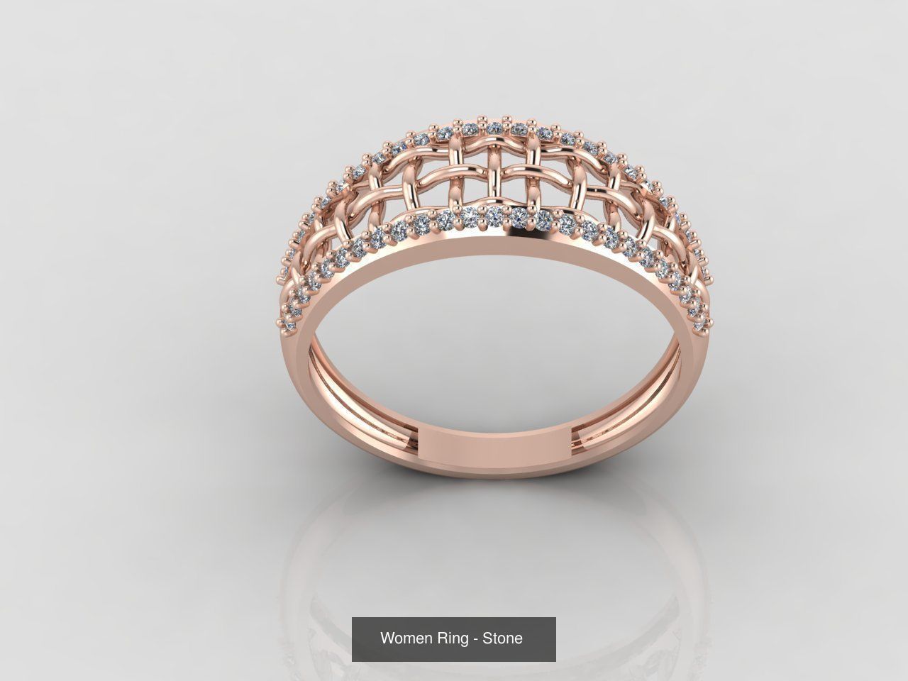 100 Files - Women Ring Womens Rings With Stone Models 3DM 3D Model Collection_31