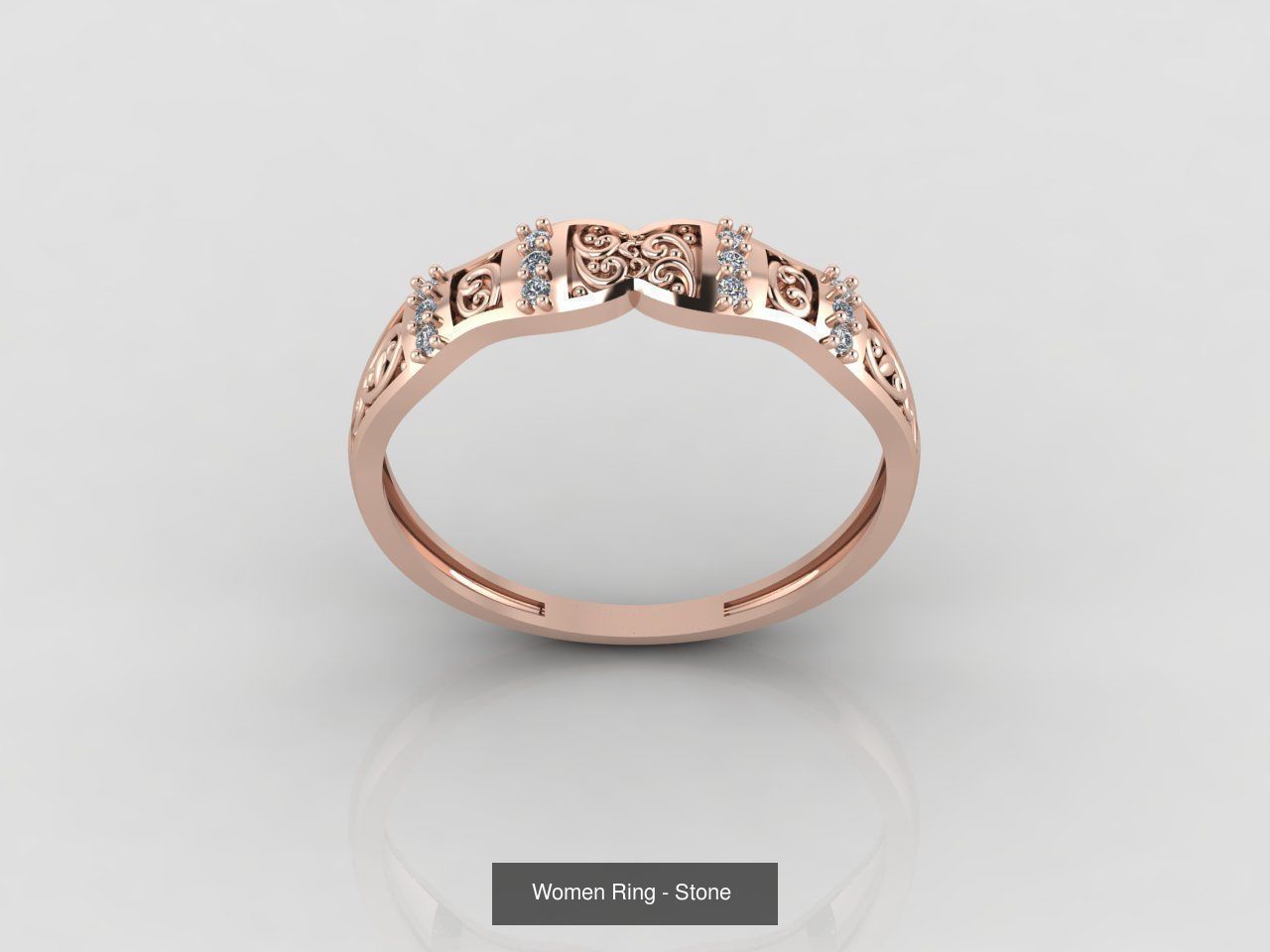 100 Files - Women Ring Womens Rings With Stone Models 3DM 3D Model Collection_70