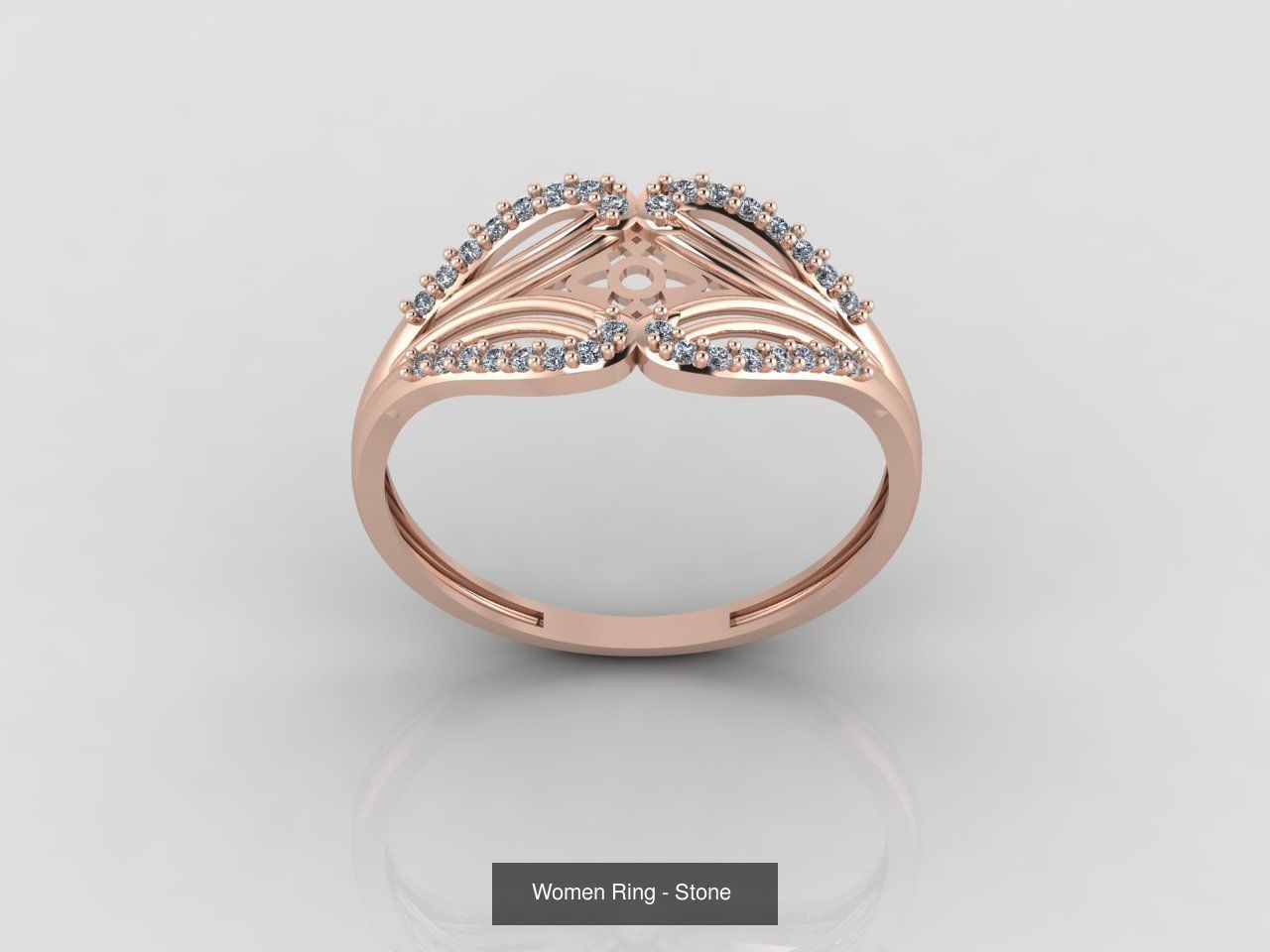 100 Files - Women Ring Womens Rings With Stone Models 3DM 3D Model Collection_46