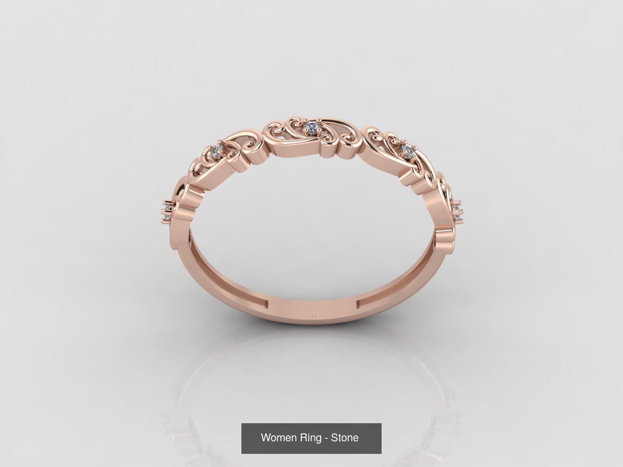 100 Files - Women Ring Womens Rings With Stone Models 3DM 3D Model Collection_30