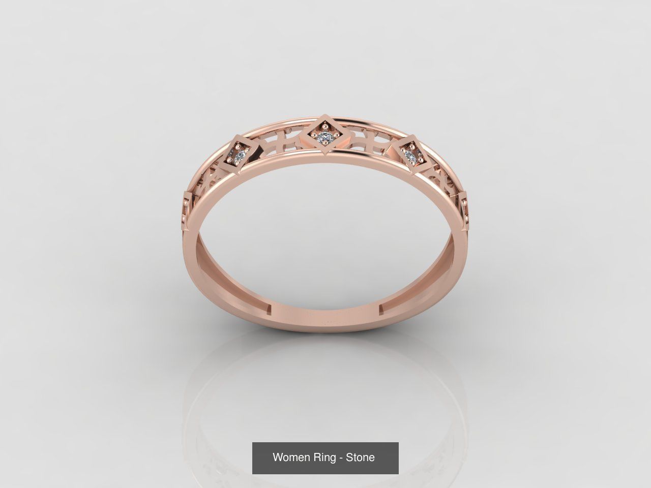 100 Files - Women Ring Womens Rings With Stone Models 3DM 3D Model Collection_87