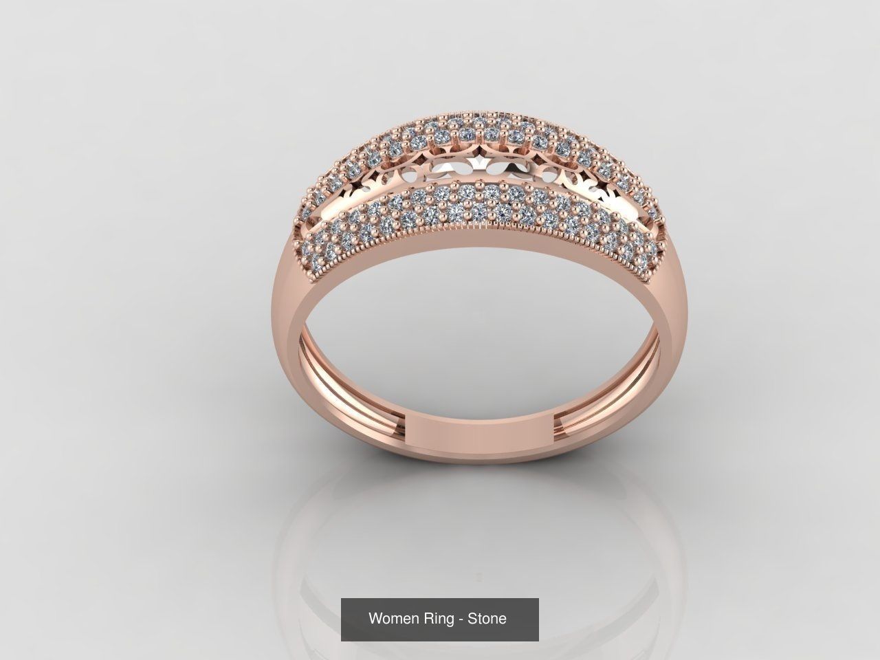 100 Files - Women Ring Womens Rings With Stone Models 3DM 3D Model Collection_72