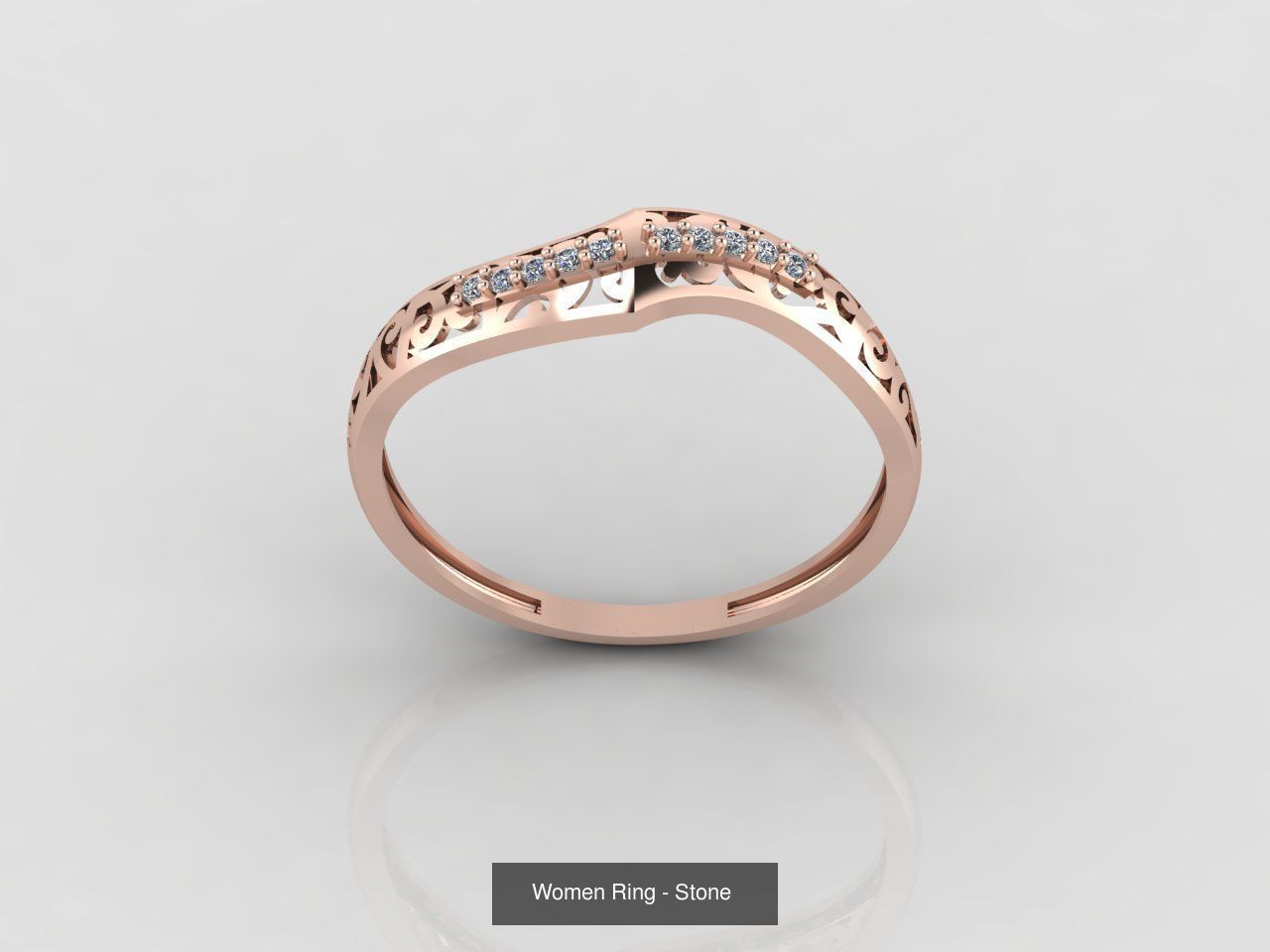100 Files - Women Ring Womens Rings With Stone Models 3DM 3D Model Collection_54
