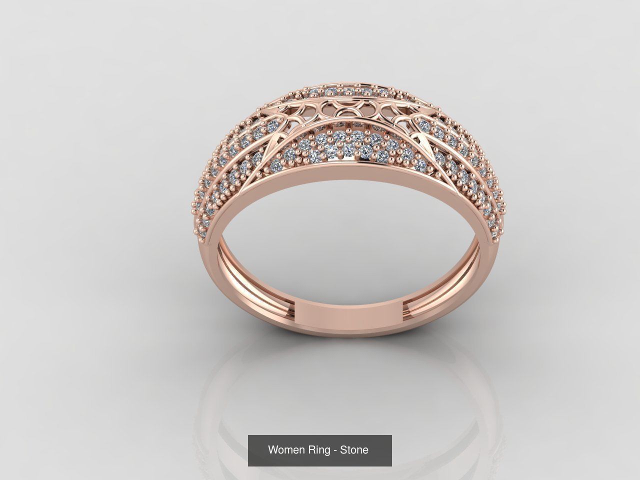 100 Files - Women Ring Womens Rings With Stone Models 3DM 3D Model Collection_20