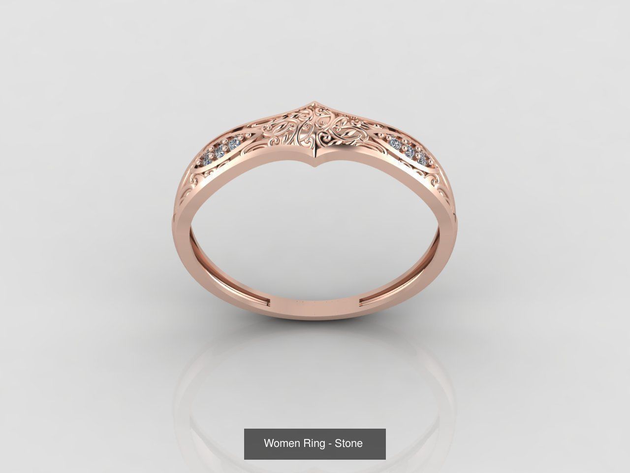 100 Files - Women Ring Womens Rings With Stone Models 3DM 3D Model Collection_69