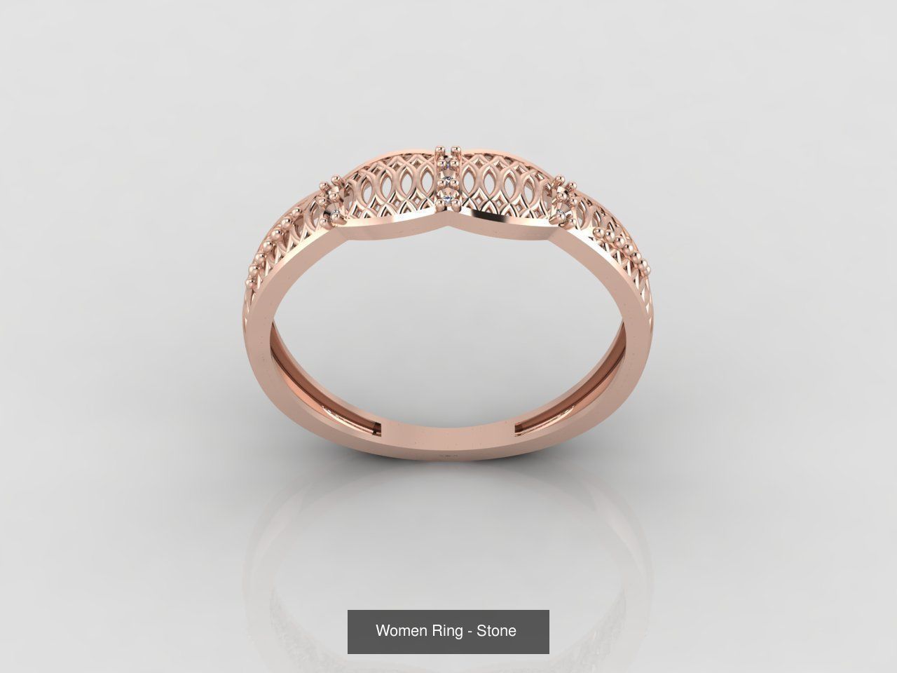 100 Files - Women Ring Womens Rings With Stone Models 3DM 3D Model Collection_56