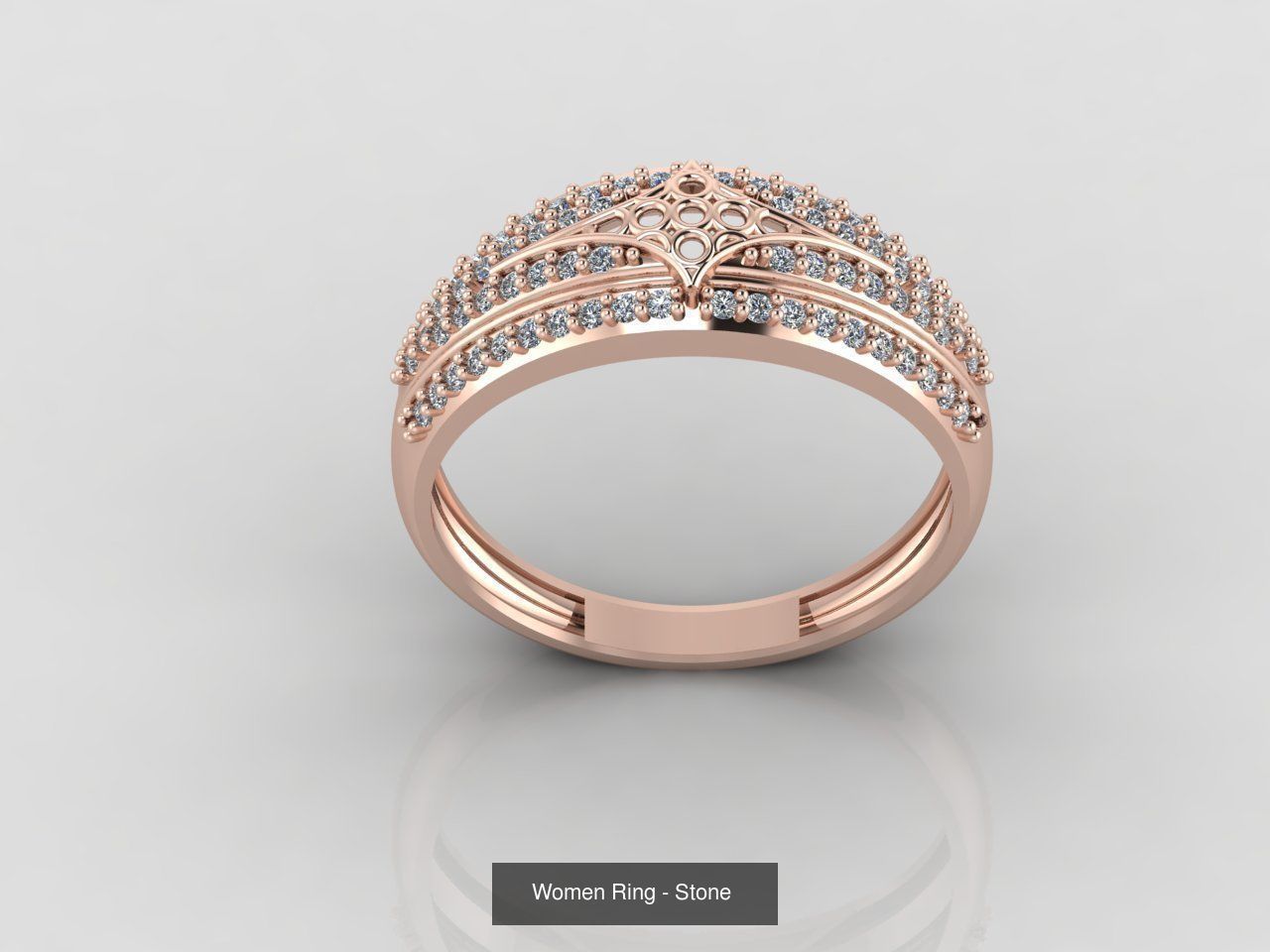 100 Files - Women Ring Womens Rings With Stone Models 3DM 3D Model Collection_42
