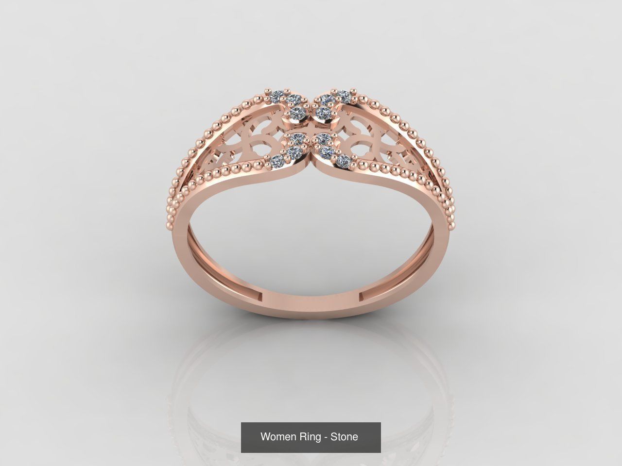 100 Files - Women Ring Womens Rings With Stone Models 3DM 3D Model Collection_86