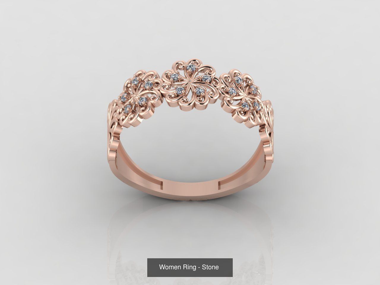 100 Files - Women Ring Womens Rings With Stone Models 3DM 3D Model Collection_26