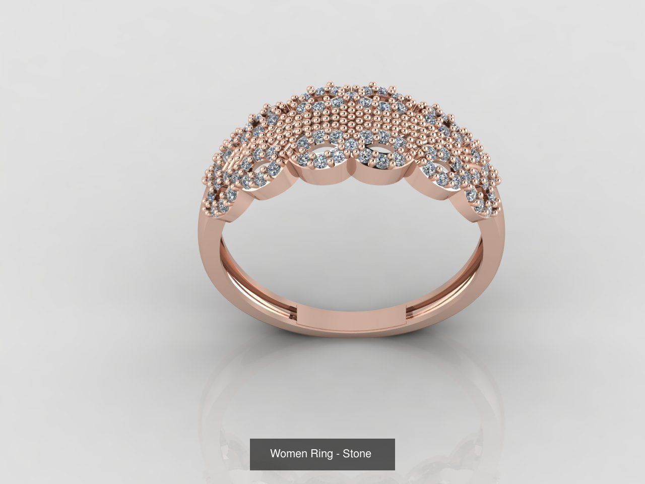 100 Files - Women Ring Womens Rings With Stone Models 3DM 3D Model Collection_93