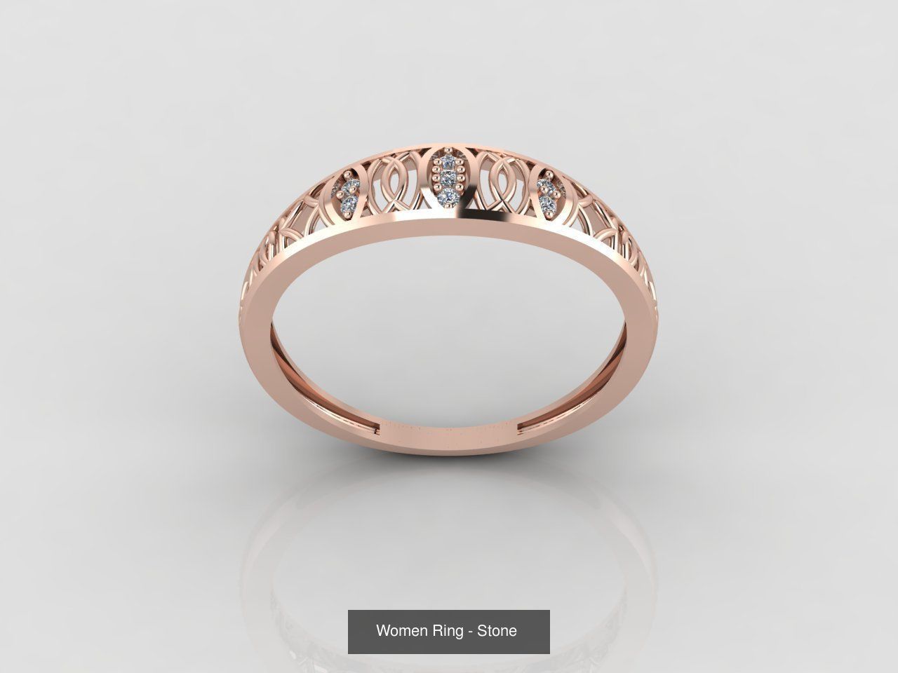 100 Files - Women Ring Womens Rings With Stone Models 3DM 3D Model Collection_55