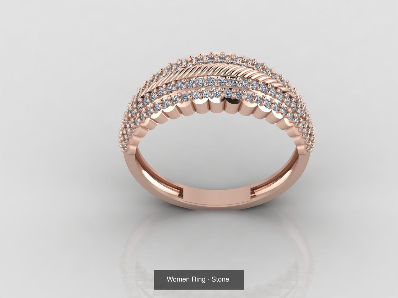 100 Files - Women Ring Womens Rings With Stone Models 3DM 3D Model Collection_96