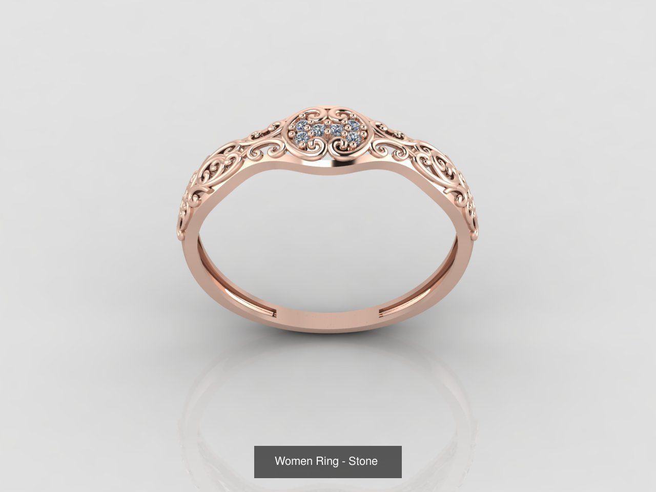 100 Files - Women Ring Womens Rings With Stone Models 3DM 3D Model Collection_74